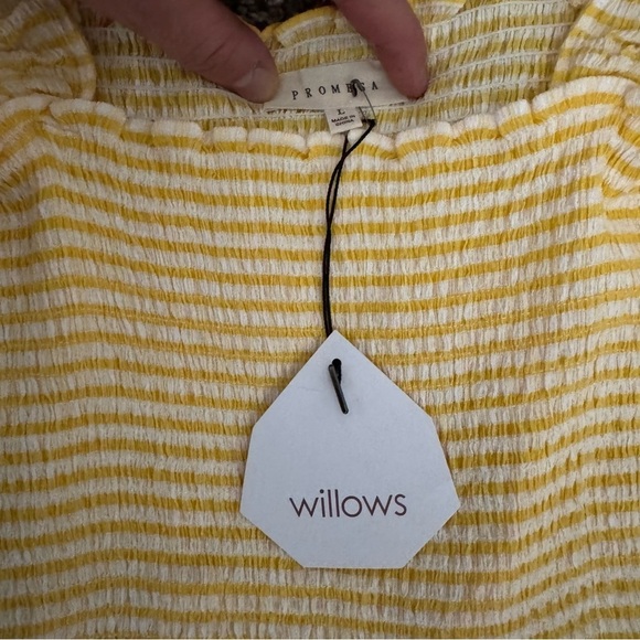 Promesa Women’s Yellow Striped Lightweight Summer Maxi Dress Size Large NWT - Picture 3 of 9